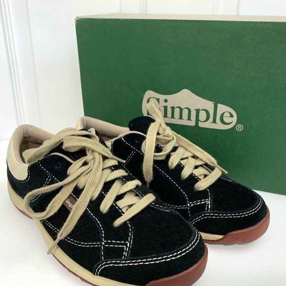 Simple Shoes - Women's Simple Sugar Suede Sneakers, Black, US 6